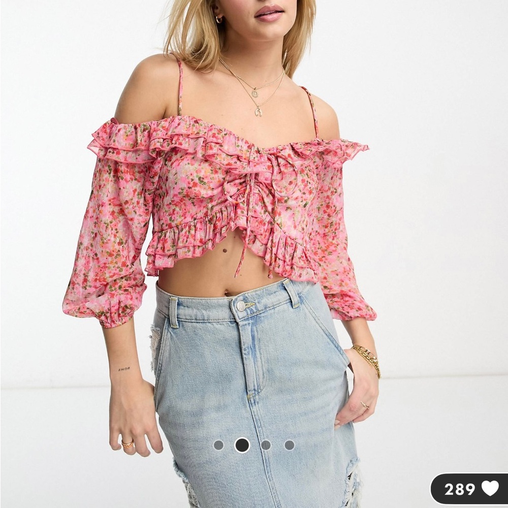 Pink crop top